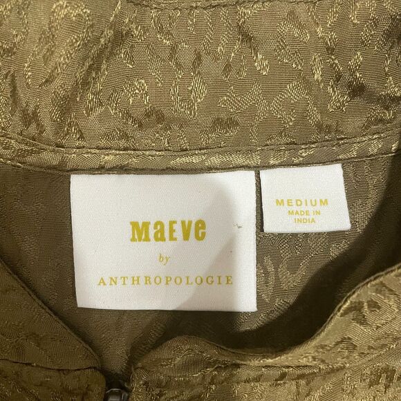 Maeve by Anthropologie Women's M Silky Bomber Jacket Modern Chic Trendy Layering - Picture 7 of 14